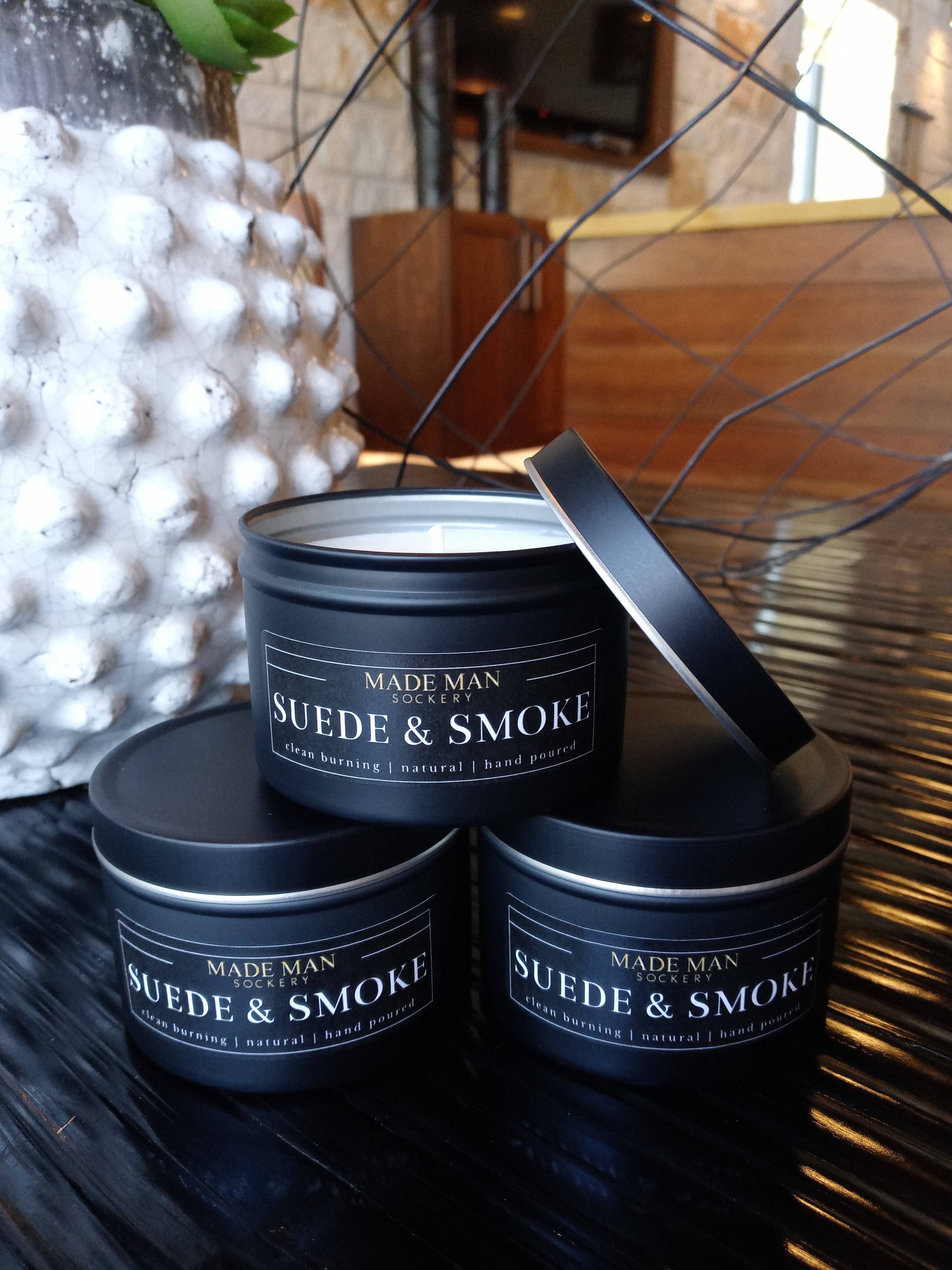 Suede & Smoke -8oz. Soy Candle